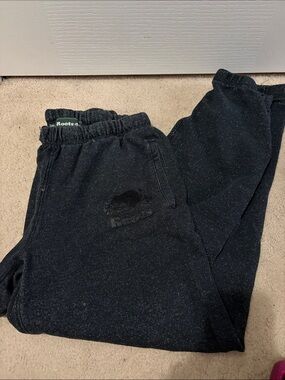 Roots Black Speckled Track Pants